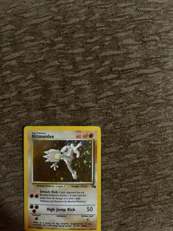 Pokemon TCG Hitmonlee Fossil Holo Card 7/62 Unlimited Rare, LP-NM Condition - Image 4