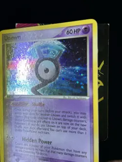 Pokemon Card - Unown (G) Unseen Forces G/28 Holo Rare NM / LP Swirl - Image 2