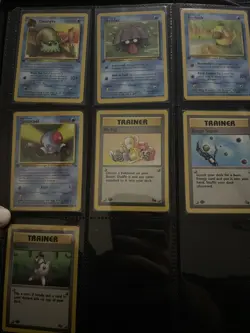 1st Edition Fossil Pokemon Cards 16 Total Lot Uncommon And Common - Image 2