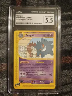 CGC 5.5 Gengar 2003 Skyridge 10/144 Pokemon Card - Image 1
