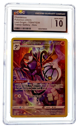Pokemon TCG Chandelure TG04/TG30 Lost Origin Ultra Rare Card - CGC 10 GEM MINT - Image 1