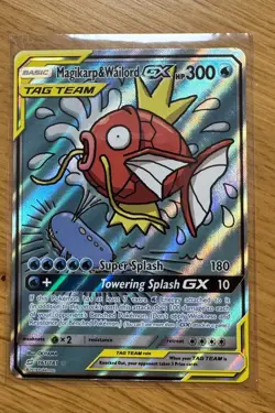 Pokemon Sun & Moon Magikarp Wailord GX Alternative Art Card 161/181 - English - Image 1