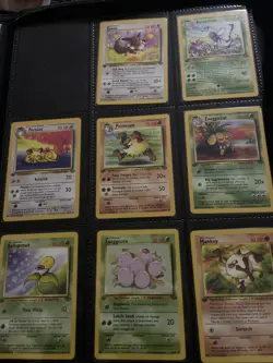 1st Edition Jungle Pokemon Cards 14 Total Butterfree Eevee - Image 1