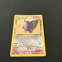 Gengar 5/62 Fossil Holo Foil Vintage 1999 Rare English Pokemon TCG Card - Image 1