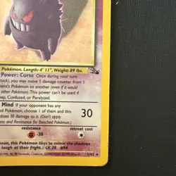 Gengar 5/62 Fossil Holo Foil Vintage 1999 Rare English Pokemon TCG Card - Image 5