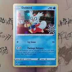 Delibird 032/198 Holiday Calendar Promo Cosmos Holo NM Pokemon Card English - Image 1