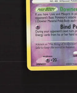 Azelf 4/123 Mysterious Treasures Reverse Holo Rare Pokemon Card LP - Image 5