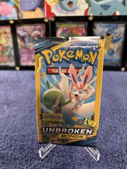 2019 Pokemon Sun And Moon Unbroken Bonds 3 Card Pack - Image 1