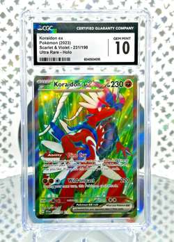 CGC 10 Koraidon EX 231/198 Scarlet & Violet Base Set Ultra Rare Pokemon Card - Image 1
