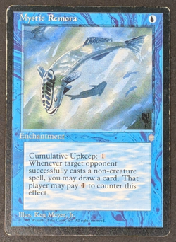 MTG Card - 1x Mystic Remora - Ice Age - HP - Vintage - Magic the Gathering 1995 - Image 1