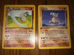 Marowak/Cubone 1st Editions Set Pokemon Cards - Image 1