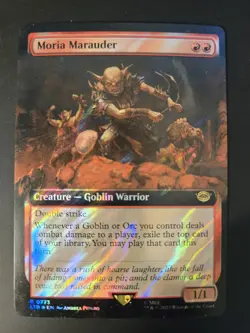 Moria Marauder NM SURGE FOIL EXTENDED ART The Lord of the Rings MTG FREE SHIP - Image 1
