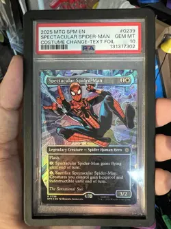 PSA 10 MTG Spectacular Spider-Man Textured Foil #0239 Costume Change - Image 1