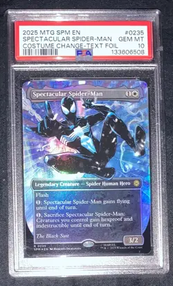Spectacular Spider-Man Textured Foil 0235 PSA 10 Gem Mint Graded MTG - Image 1