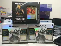 Lot of 3 Magic The Gathering Final Fantasy 7 Commander Deck Cloud 2 Starter kit - Image 1