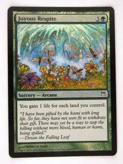 Mtg FOIL - JOYOUS RESPITE - played - Image 1