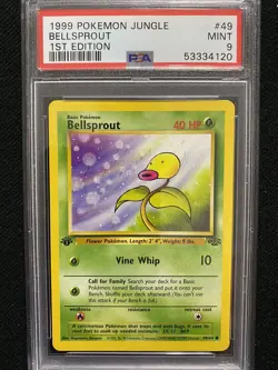 1999 Pokemon Jungle 1st Edition Bellsprout 49/64 PSA 9 Mint - Image 1