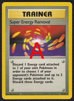 Pokemon Super Energy Removal 79/102 Non-Holo Rare Base Set - Image 3