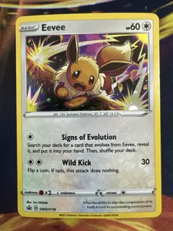 Eevee SWSH118 Sword & Shield Holo Cosmos Holo Rare Pokemon TCG - Image 1