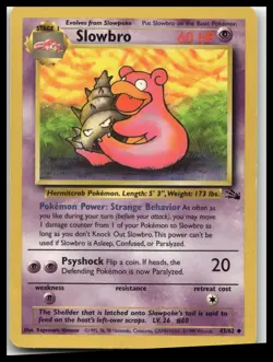 Slowbro #43/62 Fossil Lightly played Pokemon tcg - Image 1