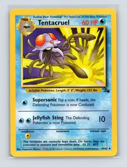 Pokemon TCG Tentacruel 44/62 Fossil Unlimited MP - Image 1