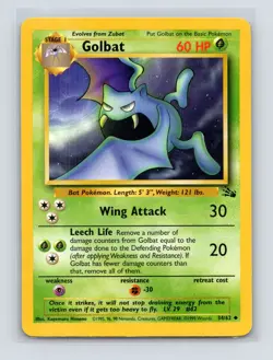 Pokemon TCG Golbat 34/62 Fossil Unlimited LP - Image 1
