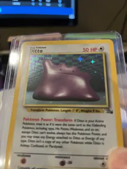 Pokemon TCG Ditto Fossil 3 Holo Unlimited Holo Rare LP/Near Mint - Image 3