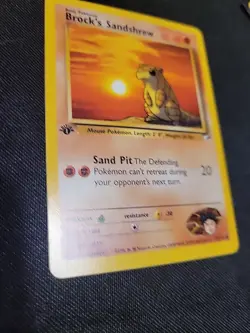 Pokemon Brock's Sandshrew Gym Heroes 1st Edition Lp Common - Image 2