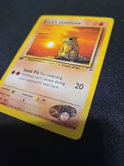 Pokemon Brock's Sandshrew Gym Heroes 1st Edition Lp Common - Image 3