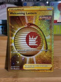 WELCOMING LANTERN 230/198 Chilling Reign Gold Holo Rare Pokemon TCG Near Mint - Image 1