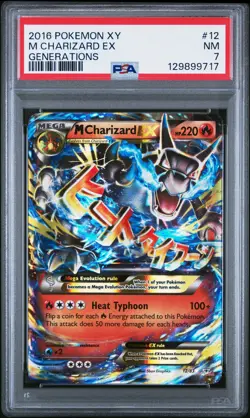 2016 POKEMON XY GENERATIONS #12 M CHARIZARD EX PSA 7 - Image 1