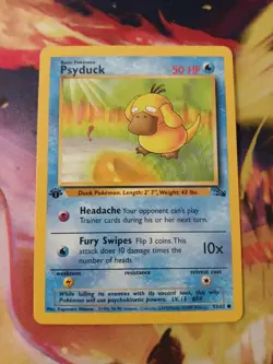 Pokemon TCG Psyduck Fossil, 1st Edition Common - Image 1
