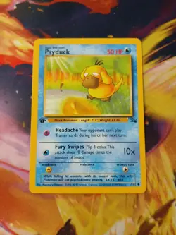 Pokemon TCG Psyduck Fossil, 1st Edition Common - Image 3