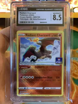2024 Pokemon Radiant Charizard TCG Gym Promo Southeast Asia Exclusive - CGC 8.5 - Image 2