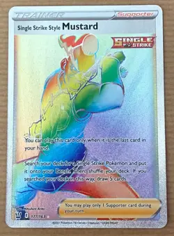 Pokemon TCG Single Strike Style Mustard Battle Styles 177/163 Secret Rare NM - Image 1