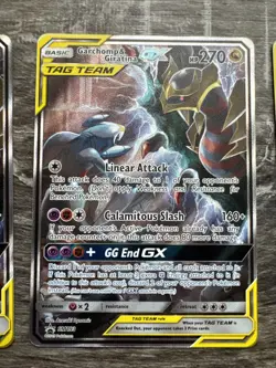 (4) 2019 Pokemon Garchomp & Giratina GX Black Star Promo SM193 Holo Tag Team - Image 4