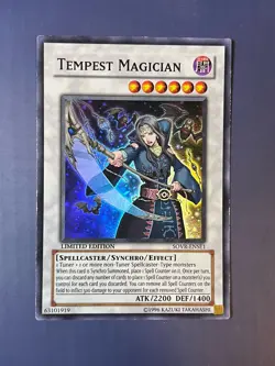 Yugioh Tempest Magician SOVR-ENSE1 Super Rare Limited LP/MP - Image 1