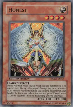Yugioh Honest TWED-EN001 Ultra Rare Limited Edition LP - Image 1