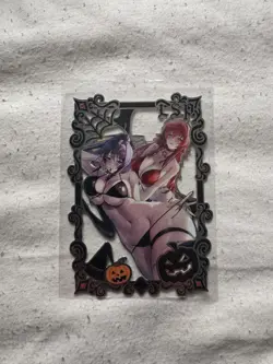 Goddess Story Gold METAL Card - Serial Number #/100! Anime Rias Akeno DXD - Image 2