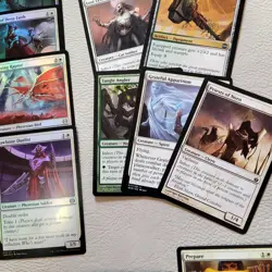 Cutom Complete COMMANDER DECK Magic. Toxic Poison infect themed - Green & White - Image 5