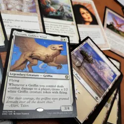Whole COMMANDER Magic Deck MTG - Zeriam Golden Wind White Rare Tribal GRIFFINS - Image 1
