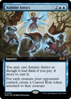 Asinine Antics (Extended Art) -Foil Near Mint MTG Wilds of Eldraine - Image 1