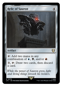 MTG - 1 x Relic of Sauron - Rare Artifact - LOTR Commander (LTC) - M/NM - Image 1