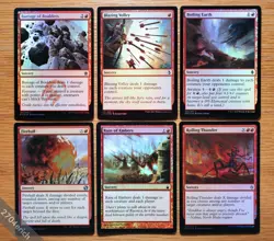Set of 6 Pauper Legal FOIL Red Board Wipes *NM Near Mint* (English Magic MTG) - Image 1