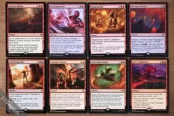 Set of 8 Commander Red Board Wipes *NM* (English Magic MTG) Mizzium Mortars - Image 1