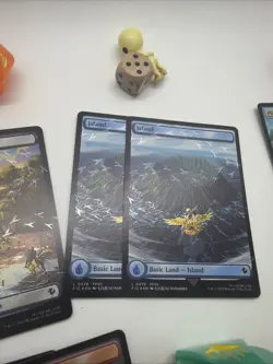 MTG Final Fantasy Chocobo Track Stamped Foil Lands Set Of 10 & Life Wheel - Image 4