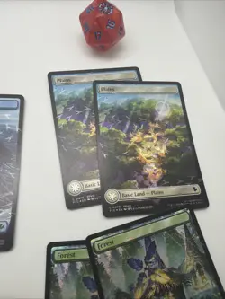 MTG Final Fantasy Chocobo Track Stamped Foil Lands Set Of 10 & Life Wheel - Image 5