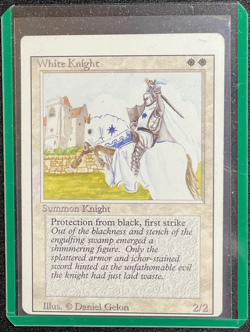 MTG MISCUT - White Knight - Revised Set - NM To Lightly Played - Image 1
