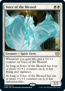 1x Voice of the Blessed NM-Mint, English Innistrad: Crimson Vow MTG Magic - Image 1