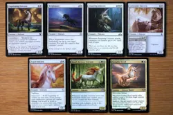 Set of 14 Green & White Unicorn Creatures *NM* (Magic MTG) Good-Fortune Unicorn - Image 2